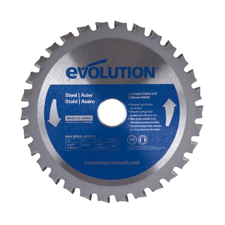 Evolution 5-3/8" Mild Steel Cutting Blade, 20mm Arbor 5-3/8BLADEST